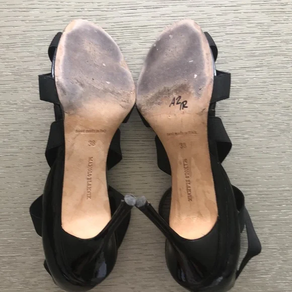 Manolo BLAHNIK pantent gladiator Shoes Size 38
